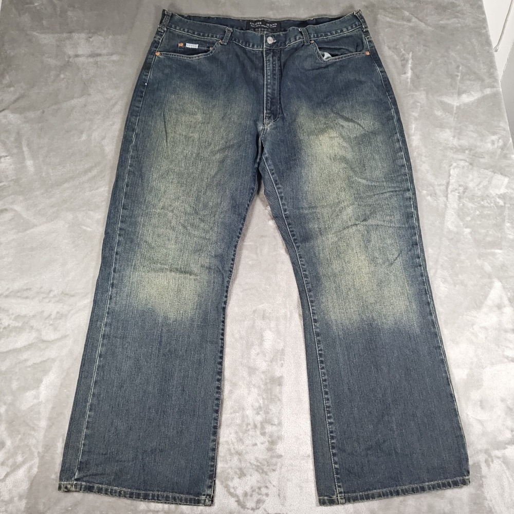 Vintage‎ Guess Jeans Mens 40x29 Blue Baggy Wide Leg Y2K Faded Skater Hiphop